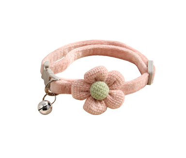 Crochet Flower Dog Collar