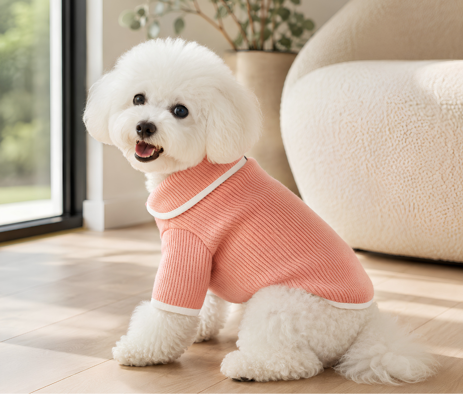 Lapel Knit Dog Sweater