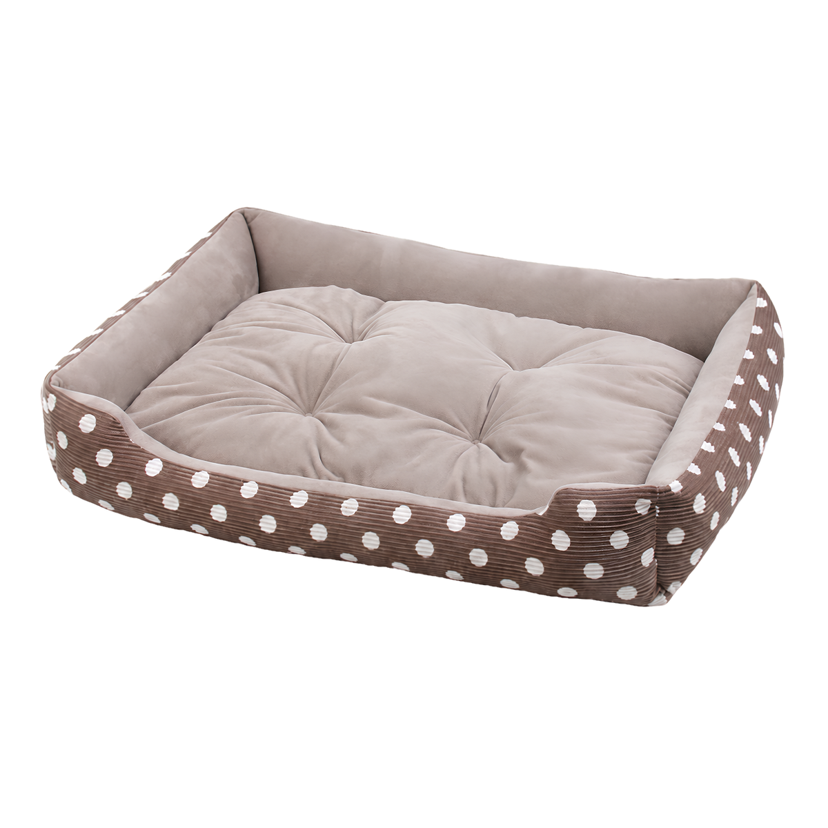 Plush Bolster Dog Bed