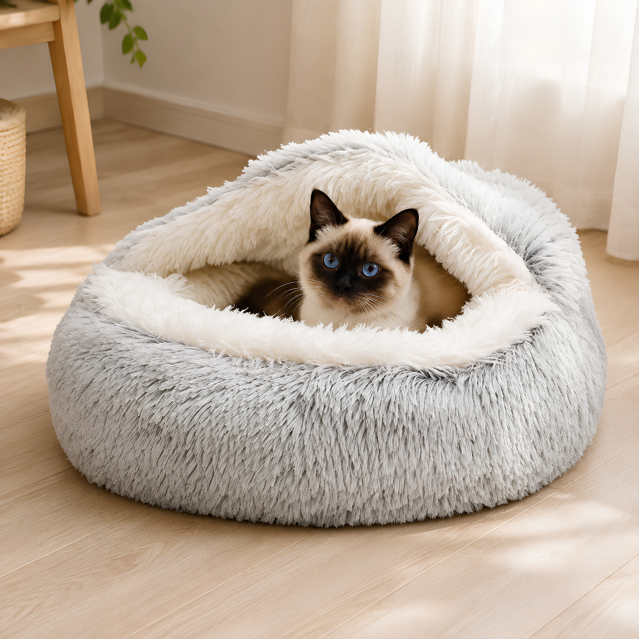 Plush Cat Igloo Bed