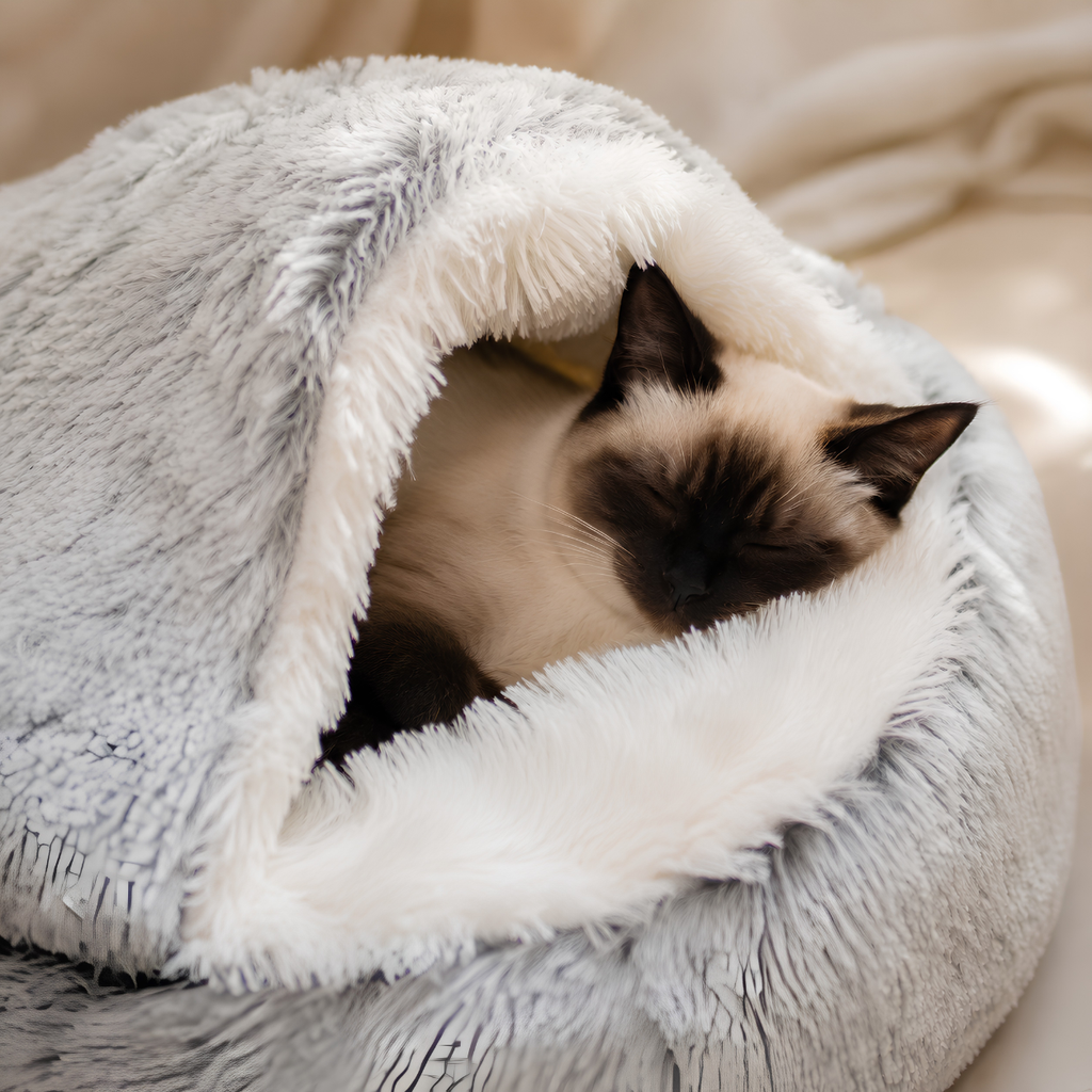 Plush Cat Igloo Bed