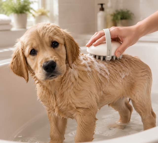 Silicone Dog Shampoo Brush