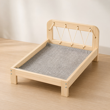Solid Wood Cat Bed